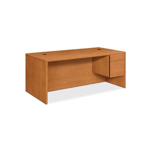 HON 10500 Series "L" or "U" Workstation Right Pedestal Desk 72"W x 36"D x 29-1/2"H Harvest